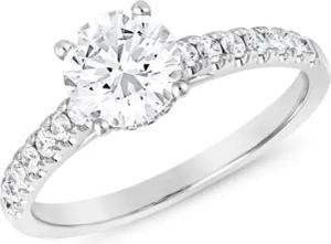 Diamantring aus Weißgold oder Platin, lab grown