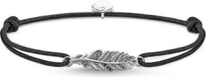 Armband Little Secret Feder aus Textil und 925er Silber