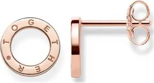 Damen Ohrstecker Kreise Together aus 925er Silber, rosé
