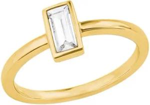 Damenring aus vergoldetem Sterlingsilber mit Zirkonia