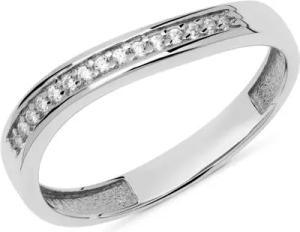 333er Weißgoldring mit Zirkoniasteinen