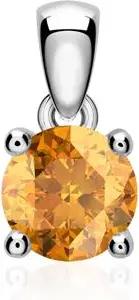 14 Karat Weißgold Kettenanhänger mit Citrin