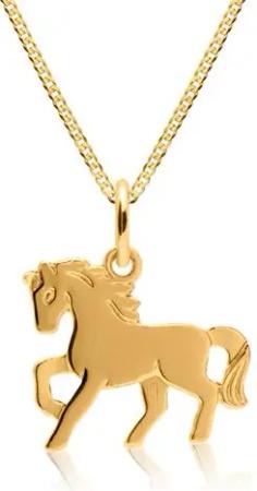Goldkette für Kinder mit Anhänger Pferd