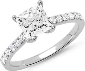 Verlobungsring 750er Weißgold mit Diamanten