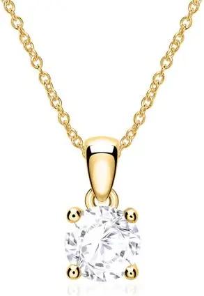Kette aus 585er Gold Weißtopas Anhänger