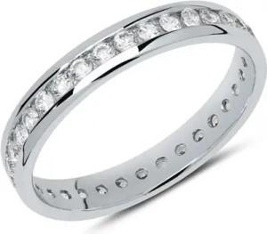 Eternity-Ring aus 8-karätigem Weißgold mit Zirkonia