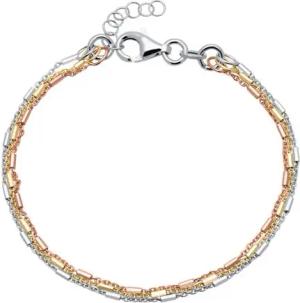 925er Sterlingsilber Armband tricolor