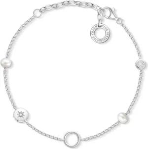 Charm Armband aus 925er Silber mit Perlen