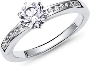 Verlobungsring aus Sterlingsilber mit Zirkoniasteinen