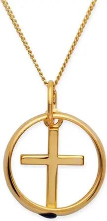 333er Gold Taufkette: Saphir Kreuz