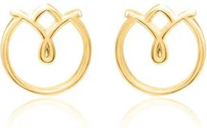 Florale Ohrstecker für Damen aus 925er Silber, gold