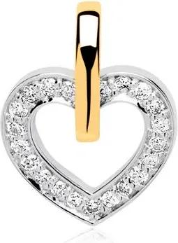 Herz Anhänger 14K Gold Diamanten