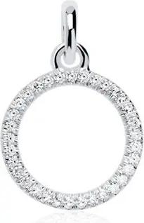 Anhänger Kreis aus 14K Weißgold mit Brillanten