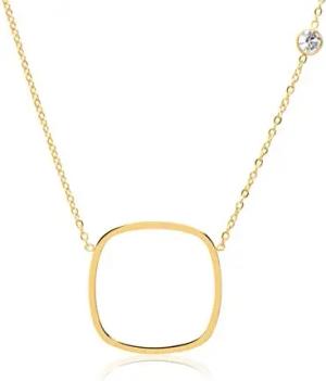 Kette aus vergoldetem Edelstahl mit Zirkonia