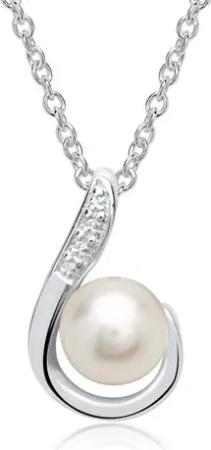 Kette 585er Weißgold runder Perle