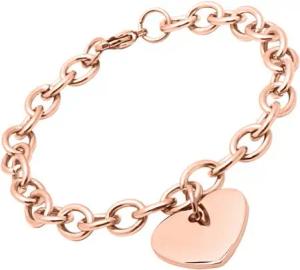 Rosévergoldetes Armband aus Edelstahl mit Herz
