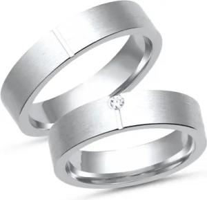 Trauringe 333er Weissgold mit Brillant