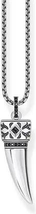 Kette mit Zahnanhänger aus Sterlingsilber mit Zirkonia