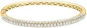 Goldener Armreif für Damen mit Diamanten