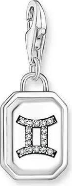 Charm-Anhänger Zwilling aus 925er Silber, Zirkonia