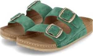 Kaerlek Pantoletten für Damen im SALE - Gr. 37 - grün - Rauleder
