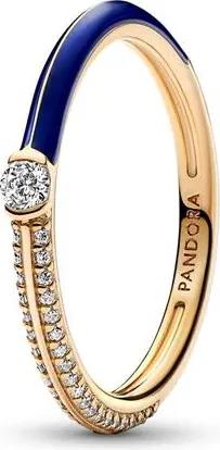 ME Ring für Damen, blau und gold