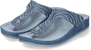 Kaerlek Zehentrenner für Damen im SALE - Gr. 40 - blau - Rauleder