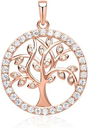 Rosévergoldeter Baum-Anhänger Zirkonia