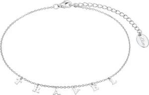 Fußkette für Damen mit Travel-Schriftzug