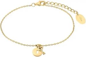 Damenarmband aus vergoldetem Sterlingsilber mit Schloss