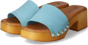 Kaerlek Kaerlek Damen Clogs Pantoletten Blau für Damen im SALE - Gr. 36 - blau - Rauleder