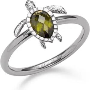 Turtle Ring für Damen aus Edelstahl mit Zirkonia