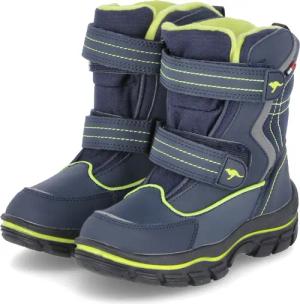 Kangaroos Winterstiefeletten K-LENO V RTX für Jungen im SALE - Gr. 35 - blau - Textil & Synthetik