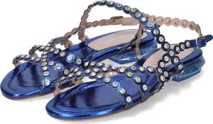 CafèNoir Riemchensandaletten für Damen im SALE - Gr. 38 - blau - Synthetik