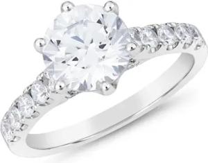 Verlobungsring mit Diamanten aus Weißgold oder Platin
