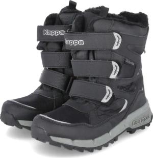 KAPPA Snowboots VIPOS für Jungen im SALE - Gr. 33 - schwarz - Textil & Synthetik