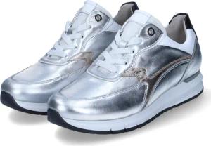 Gabor Low Sneaker für Damen im SALE - Gr. 9 - silber - Leder,Glattleder