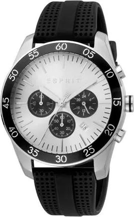 Herren Chronograph mit schwarzem Silikonband