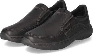 Clarks Slipper PRO STEP für Herren - Gr. 40,5 - schwarz - Leder