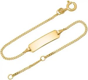 585er Goldarmband: ID-Armband Gold 14cm