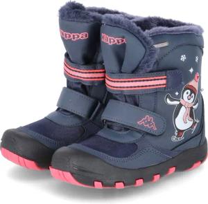 KAPPA Snowboots PINQ TEX K für Mädchen im SALE - Gr. 27 - blau - Textil & Synthetik