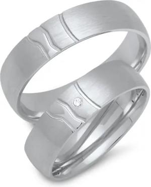 Eheringe 333er Weissgold mit Diamant