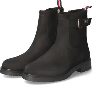Tommy Hilfiger Stiefeletten für Damen - Gr. 40 - schwarz - Rauleder