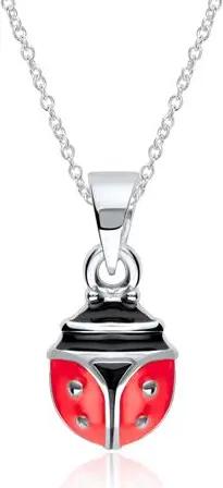 Kette Marienkäfer für Mädchen aus Sterlingsilber
