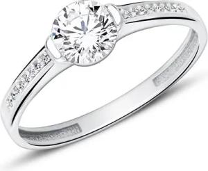 Verlobungsring aus 375er Weißgold mit Zirkonia