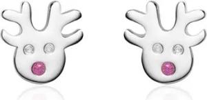 Rentier Ohrstecker aus Sterlingsilber mit Zirkonia