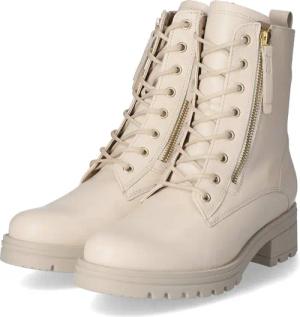 Gabor Schnürstiefeletten für Damen im SALE - Gr. 8 - beige - Glattleder