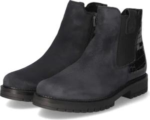 Gabor Chealsea Boots für Damen - Gr. 38,5 - blau - Leder