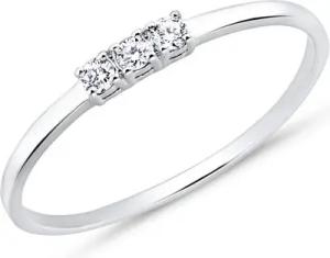 14K Weißgold Ring für Damen mit Brillanten