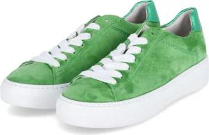 Gabor Low Sneaker für Damen im SALE - Gr. 7 - grün - Rauleder